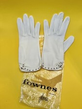 Vintage Fownes Formal White Gloves Adorned W/ Rhinestones Size 8 Never Worn