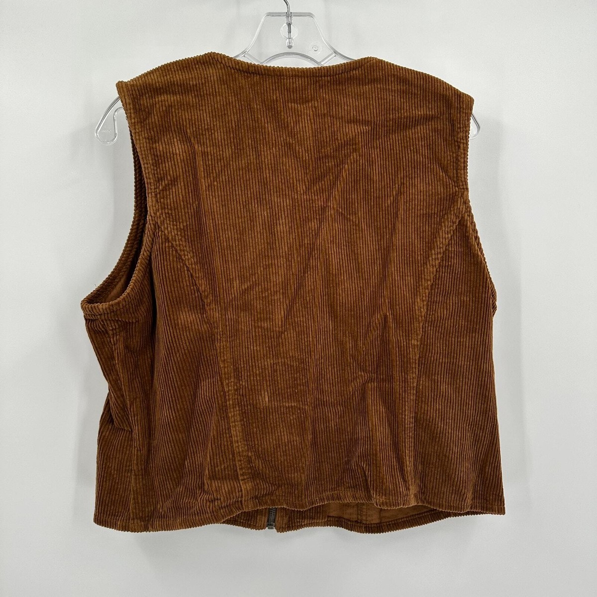 Vintage Stonebridge Womens Corduroy Vest Size 14 Brown