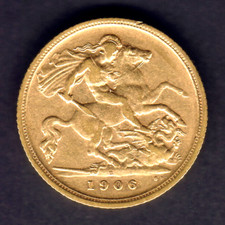 Australia.  1906 Sydney -  Half Sovereign..  Part Lustre..  gVF