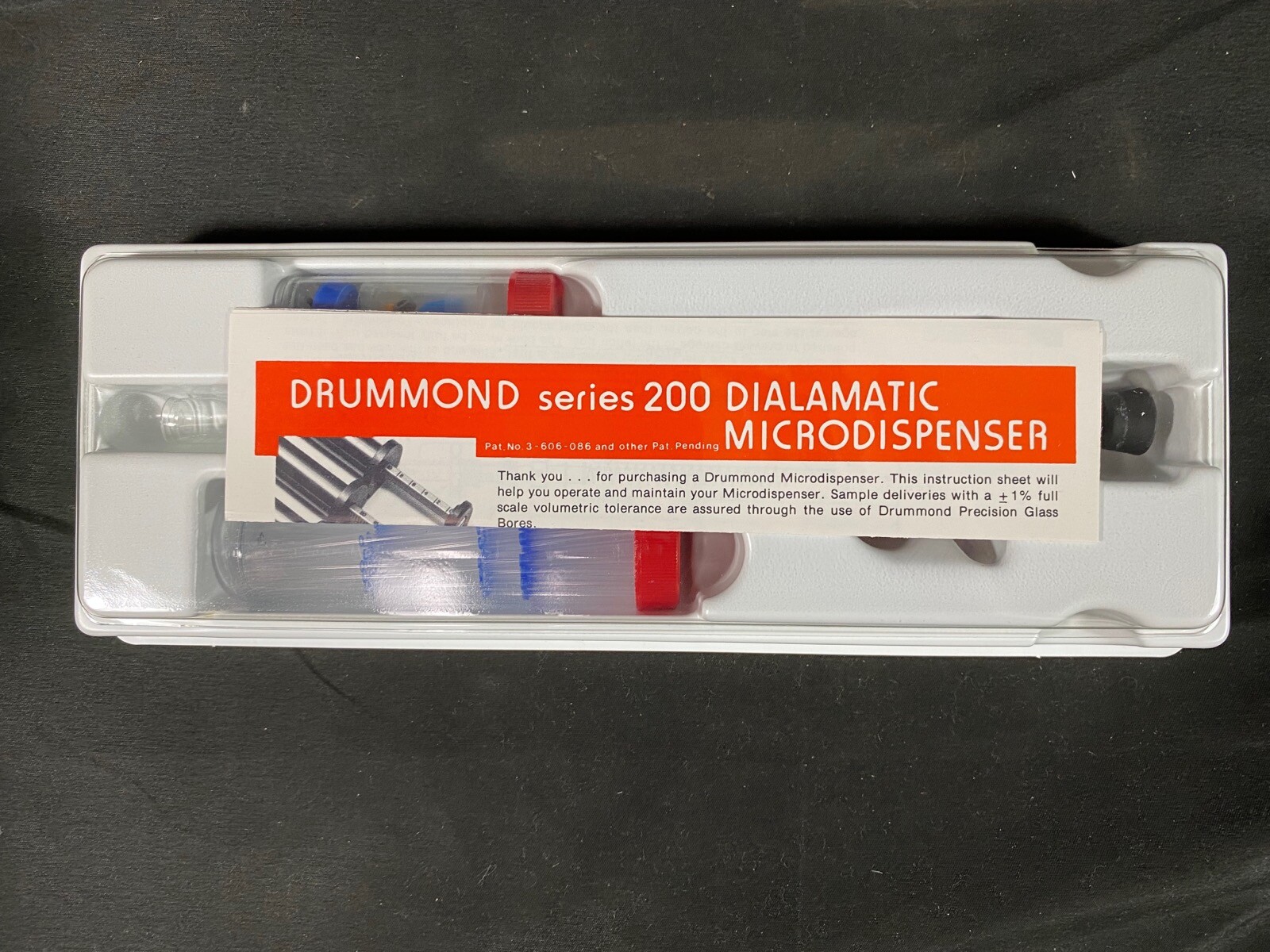 DRUMMOND 100µL Dialamatic Microdispenser Adjustable Plunger Full Kit 3 ...