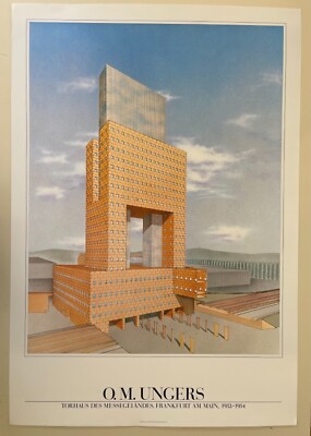 O.M. UNGERS, TORHAUS IN FRANKFURT, 1983-84, SELTENES AUTHENTISCHES KUNSTPLAKA...