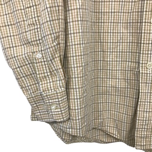 Camicia vintage ORVIS uomo L bottoni a quadri casual verde etichetta pesca a mosca - Foto 4 di 8