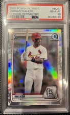2020 Bowman Draft Jordan Walker Chrome Refractor RC #BD-57 PSA 10 Cardinals