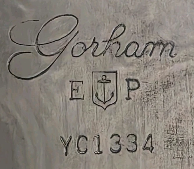 Bandeja redonda para servir Gorham plateada 13" YC3137 colección Chantilly vintage Foto 3 de 3