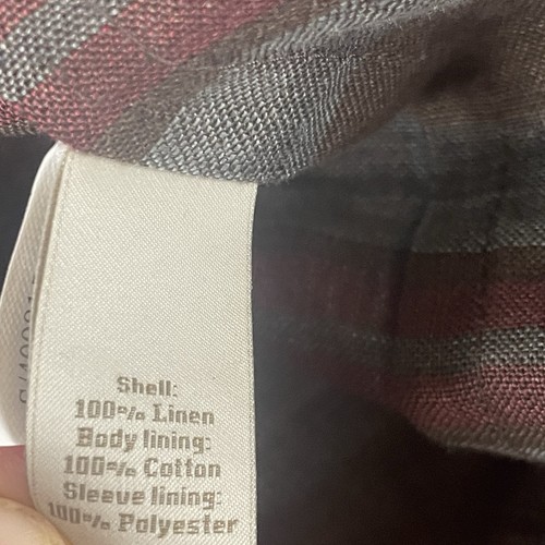 Banana Republic Heritage Blazer Men’s 40L Linen Plaid Sport Coat Unstructured R4 - Picture 10 of 11