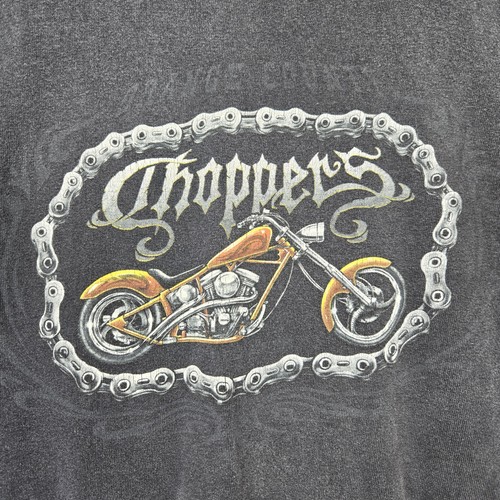 Moto d'epoca Y2K Orange County Choppers da uomo taglia XL senza maniche fiamme fantasma - Foto 2 di 9