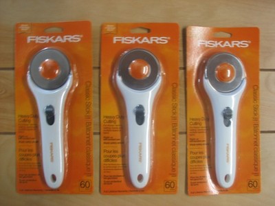 3 EA - FISKARS #197960 HEAVY DUTY 60MM ROTARY CUTTER