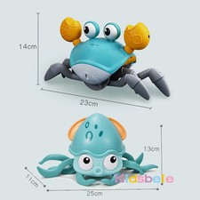 Induction Escape Crab Toy Light Music Crawling Educational Kids Gift