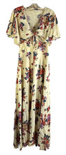 Vintage 70s Handmade Country Floral Maxi Dress Gown Jacket Set Cottagecore