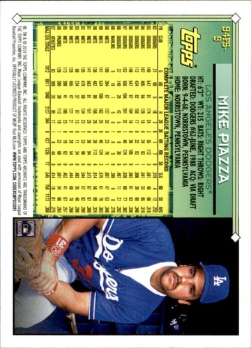 2019 Topps Archives #94FS-9 Mike Piazza 1994 Topps Future Stars - Picture 2 of 2