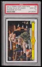 2012 Topps Wwe Heritage Ringside Action #3 Stone Cold Stunner PSA 10
