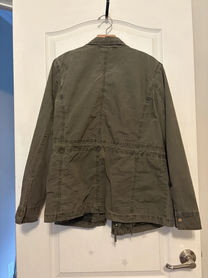 Men’s G.H Bass & Co military field jacket style, size XS/S, olive green cotton - Image 2 of 4
