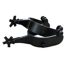 AJ Tack Men's Bull Riding Spurs, Black