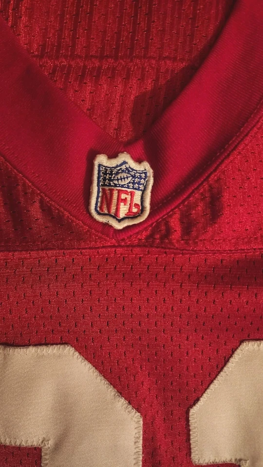 Camiseta Deion Sanders Auténtica San Francisco 49ers Wilson Para Hombre Talla 44 Roja/Blanca Foto 4 de 4