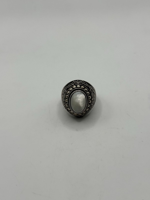QVC Suarti Artisan Sterling Silver 925 Mother of Pearl Ring Size 10