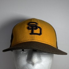 Vtg New Era 59FIFTY San Diego Padres Cooperstown MLB Fitted Hat 7 1/4