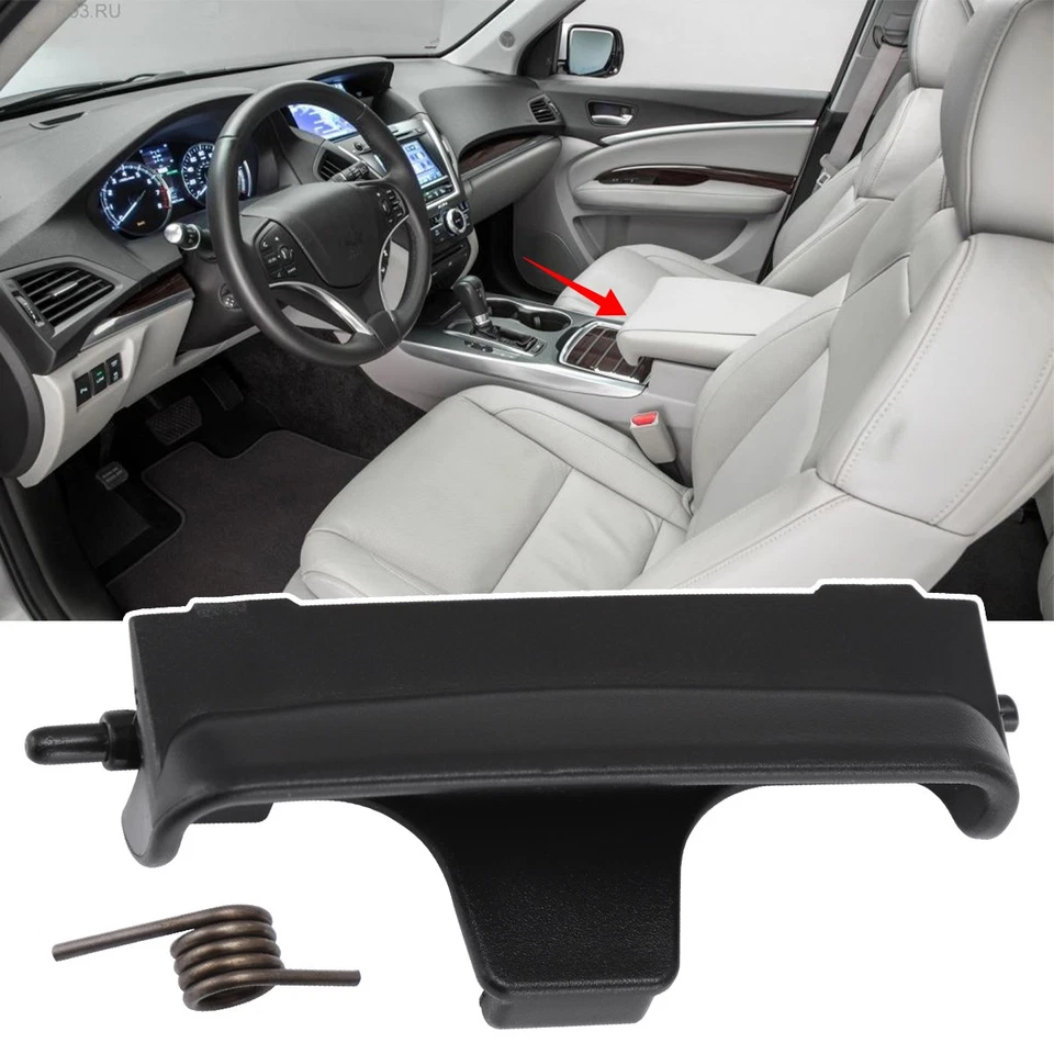 For 2013-2018 Acura RDX Center Console Lid Latch Armrest Lock Black W/ Spring Foto 4 de 4