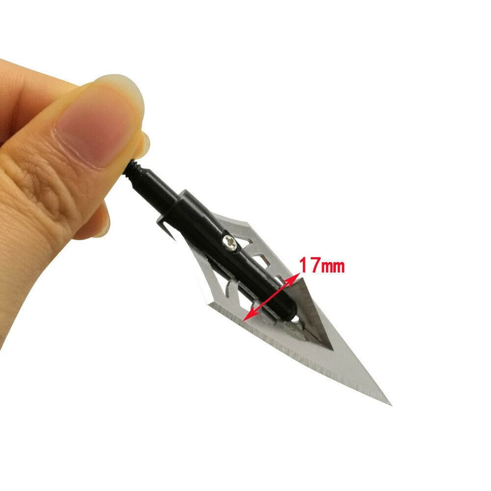 Archery Hunting 2 Blade Broadheads 150 Grain 12-Pack Compound Bow Arrowheads - Image 4 of 4