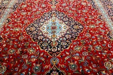 10X14 1960's EXQUISITE MINT 200+KPSI HAND KNOTTED VEGETABLE DYE WOOL KASHANN RUG