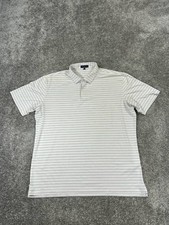 Peter Millar Polo Shirt Mens Xl White Pink Crown Crafted Golf 