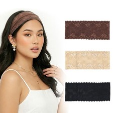 Aranya 3-Pack Vintage Coquette Lace Headbands, Coquette Bow Coquette Fairycore