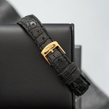 Cartier Tank Louis 866001 Yellow Gold White Roman Black Leather Quartz 6