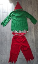 4pc Children's Christmas Elf Costume Size Medium 140cm Halloween Cosplay Party