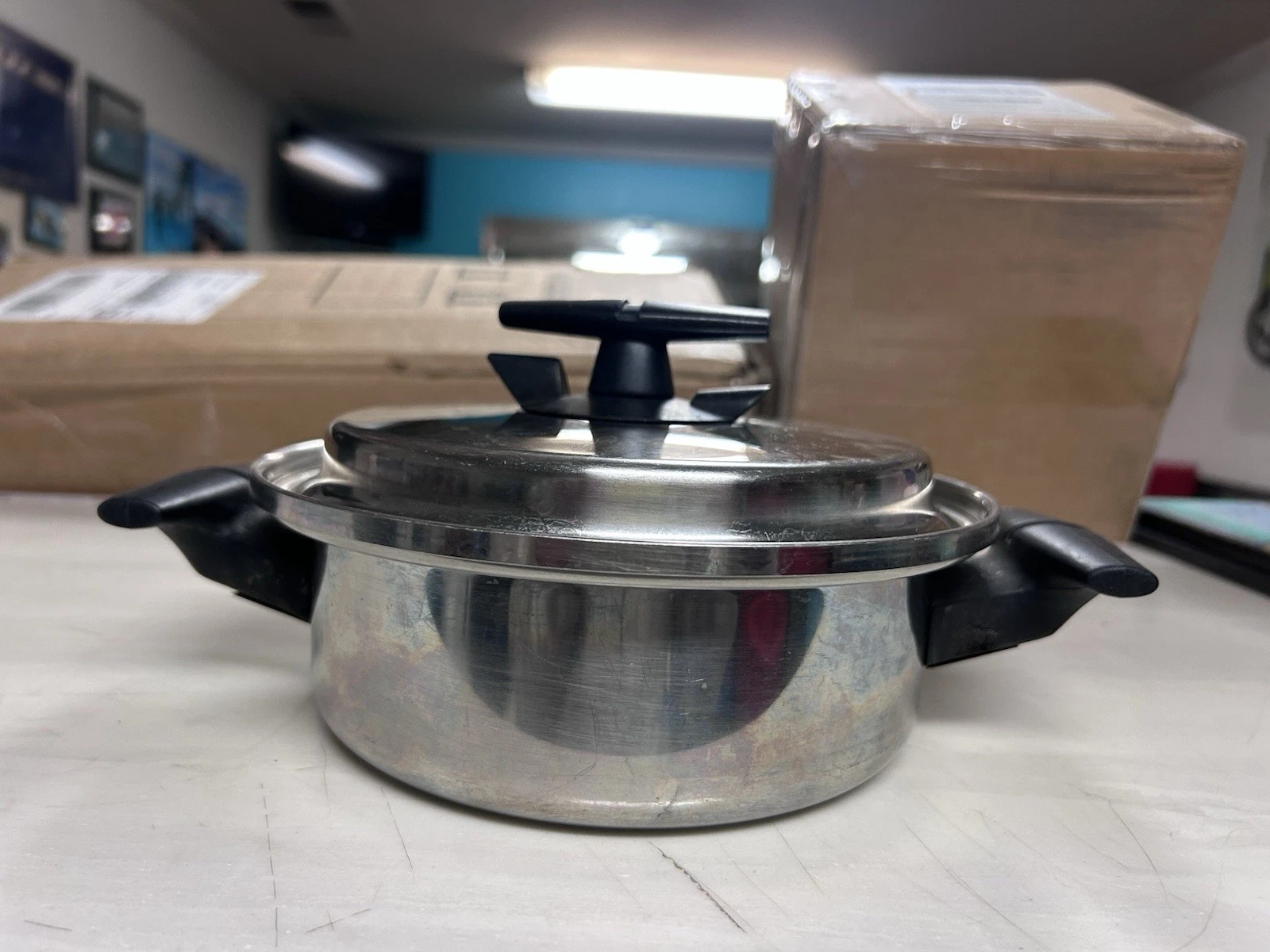 Vtg VOLLRATH VACUMATIC STOCKPOT w/ VENTED LID Stainless Steel DUAL HANDLE