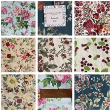 Laura Ashley Tote Bag Fall Spring Floral Canvas Reusable Shopping Grocery Shabby