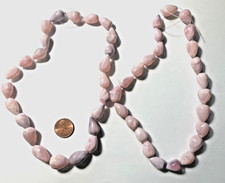 ONE PRETTY PINK GENUINE TEAR DROP SMOOTH OPAL 14.5" BEAD STRAND BELOW WHOLESALE