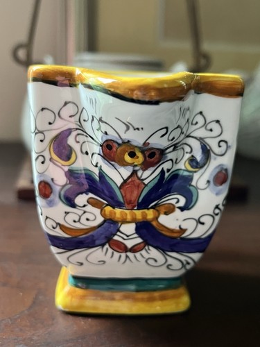 VTG DERUTA POTTERY PITCHER CREAMER Hand Painted EXCELLENT 5.25" X 7.5" - Picture 6 of 8