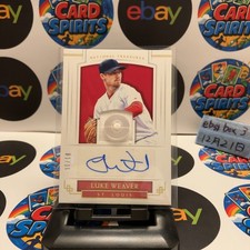 2018 Panini National Treasures Luke Weaver 01/10 Cardinals Button Relic Auto