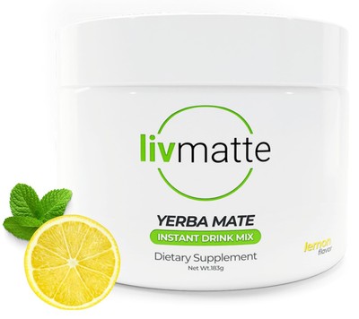 LivMatte Yerba Mate Instant Tea Drink Mix Powder Extract  Natural Yerba Mate ...