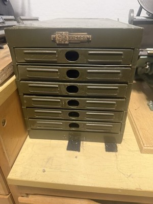 Vintage Victor Kardex Visible Index Card File Cabinet - 6 Drawer