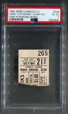 Larks 1st Franchise Game - PSA Ticket Hockey 1960 Jersey Larks NY Rovers VGEX 4
