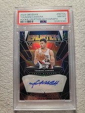 Toumani Camara 2023-24 Obsidian Rookie Eruption Auto 15/99 PSA 8 Pop 1 Portland 