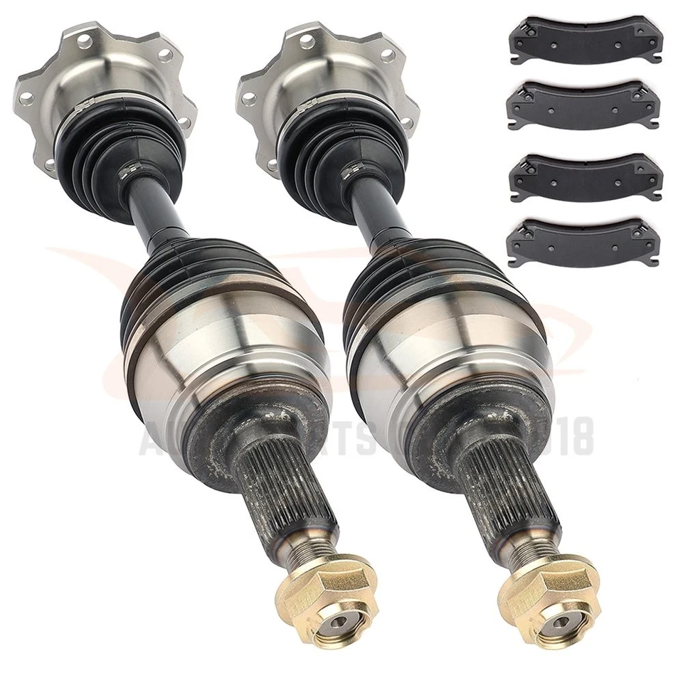 for Chevrolet Avalanche 1500 5.3L 2002-06 Front CV Axle Shaft Brake Ceramic Pads - Image 4 of 4