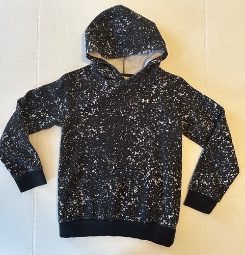 Youth Under Armour UA Hooded Sweatshirt Size Youth Med Black & White