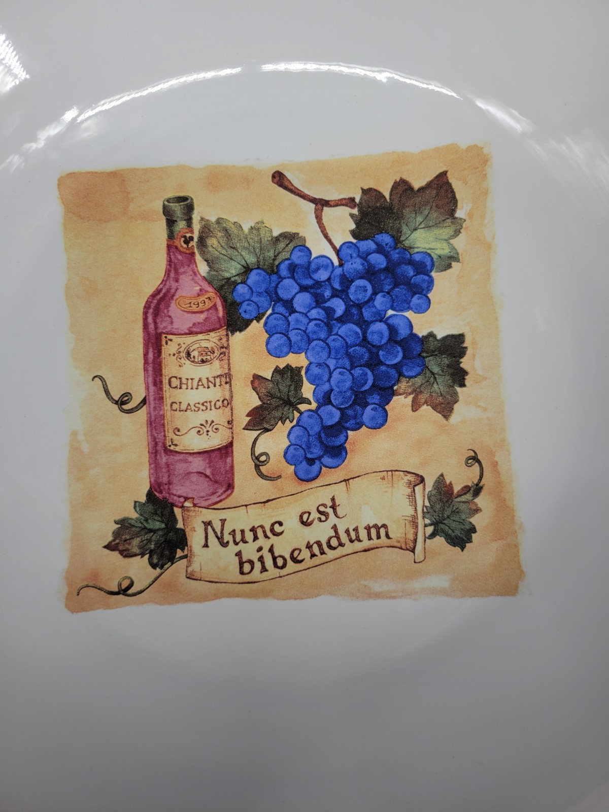 Vintage Large  Indoor Outfitter Over & Back 12.75” Ceramic Pasta Serving Bowl 