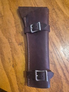 Vintage leather Western Americana style genuine leather 11 1/2" holster