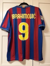 Ibrahimovic Barcelona 2009/10 Home La Liga Shirt Size L Short Sleeve authentic 