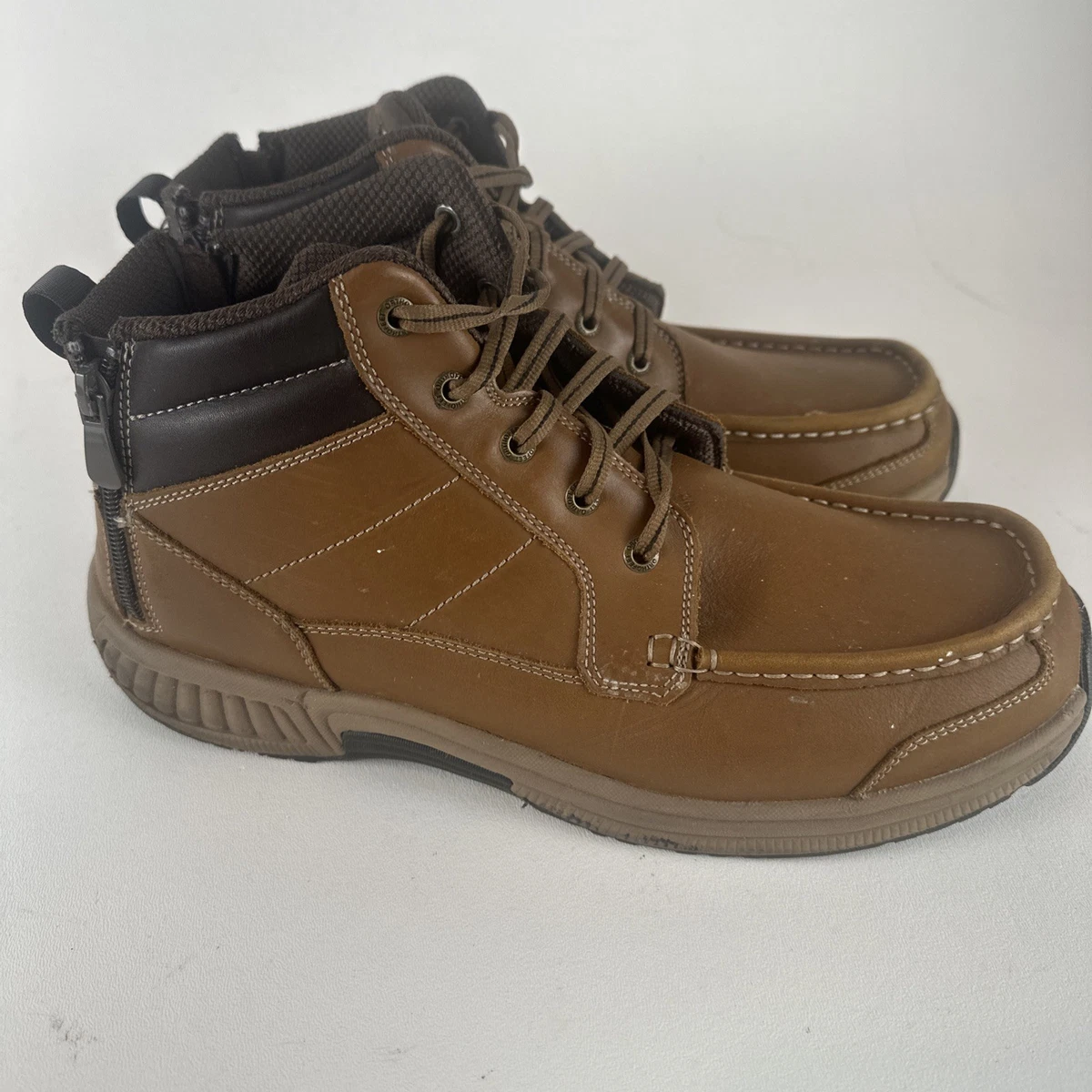 Orthofeet Men\'s 10 US Hands Free Safety Composite Toe Brown Work Boots 40802-D Orthofeet Men main image 3