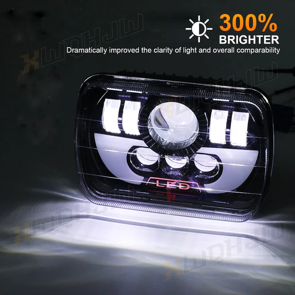 Bombilla LED 7x6 5X7" Halo DRL apta para Chevrolet Monte Carlo 1978 1979 Foto 4 de 4