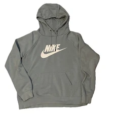 NIKE Hoodie Spellout Jumper Sweatshirt Womens M Logo Front Pockets Drawstring
