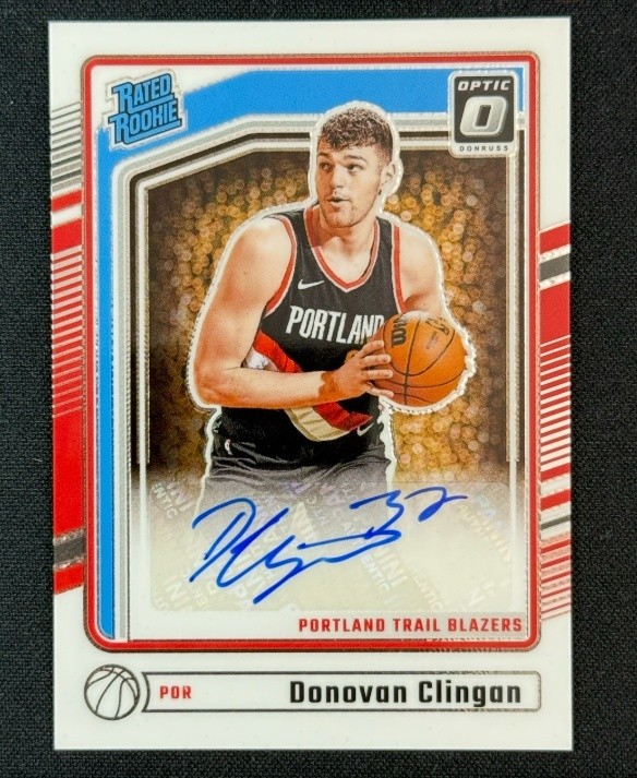 Donovan Clingan 2024-25 Panini Donruss Optic RC Autographs #304