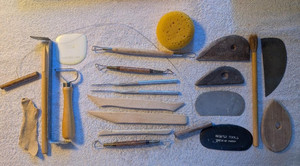 22 - POTTERY & CLAY TOOLS -- for Throwing, Trimming, Sculpting, & Carving -- LOT