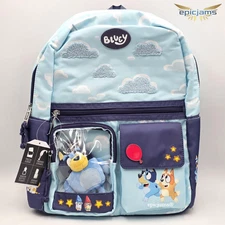 Bioworld Bluey Scenic Backpack With Bluey Plush New