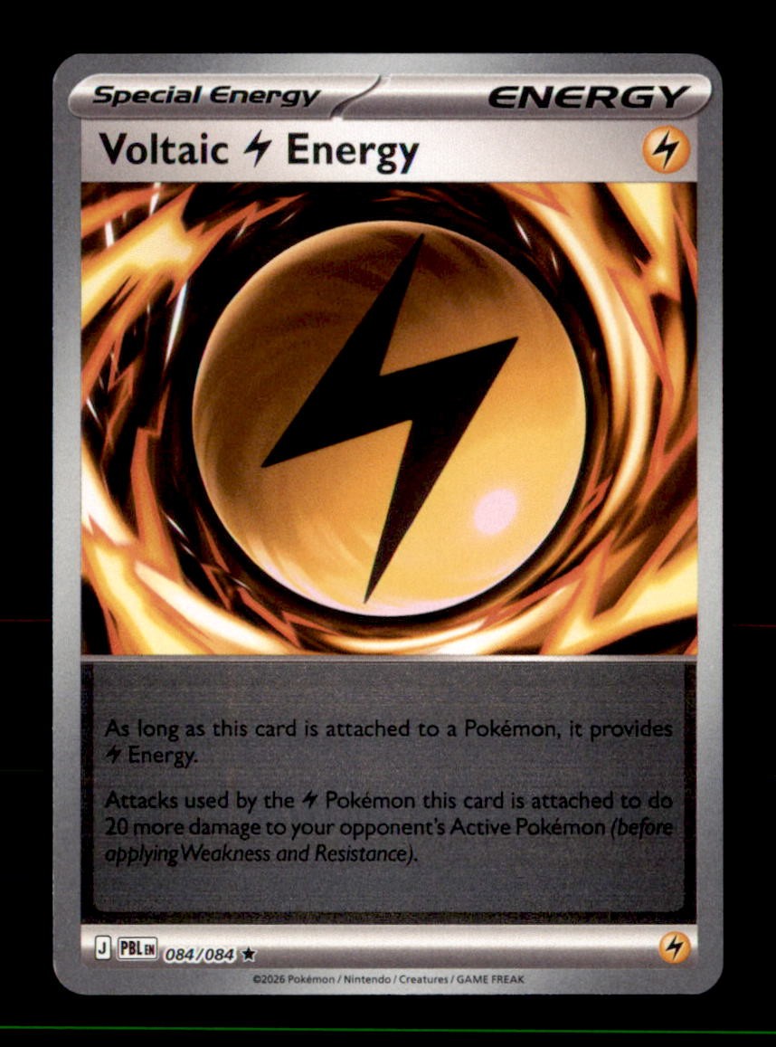 Voltaic Lightning Energy 084/084 Rare Pitch Black Pokemon Reverse Holo Near Mint