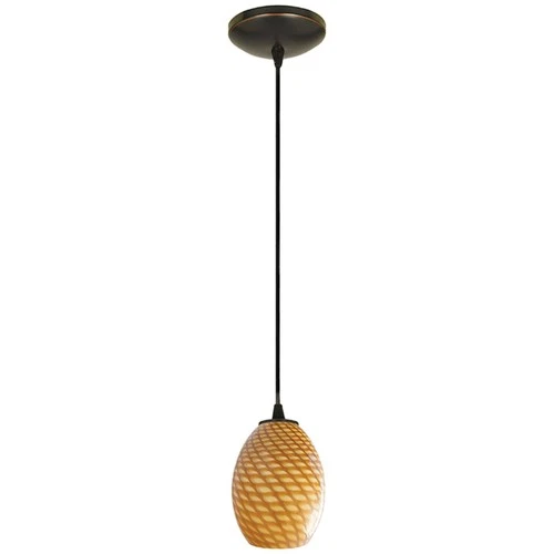 Access Lighting 28023-1C Brandy FireBird 6"W Mini Pendant - Cord - Orange - Picture 6 of 12