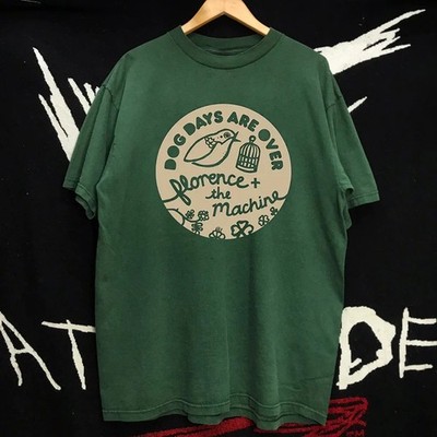 Florence and the Machine band green T-shirt Dog Days Are Over tee NH20686
